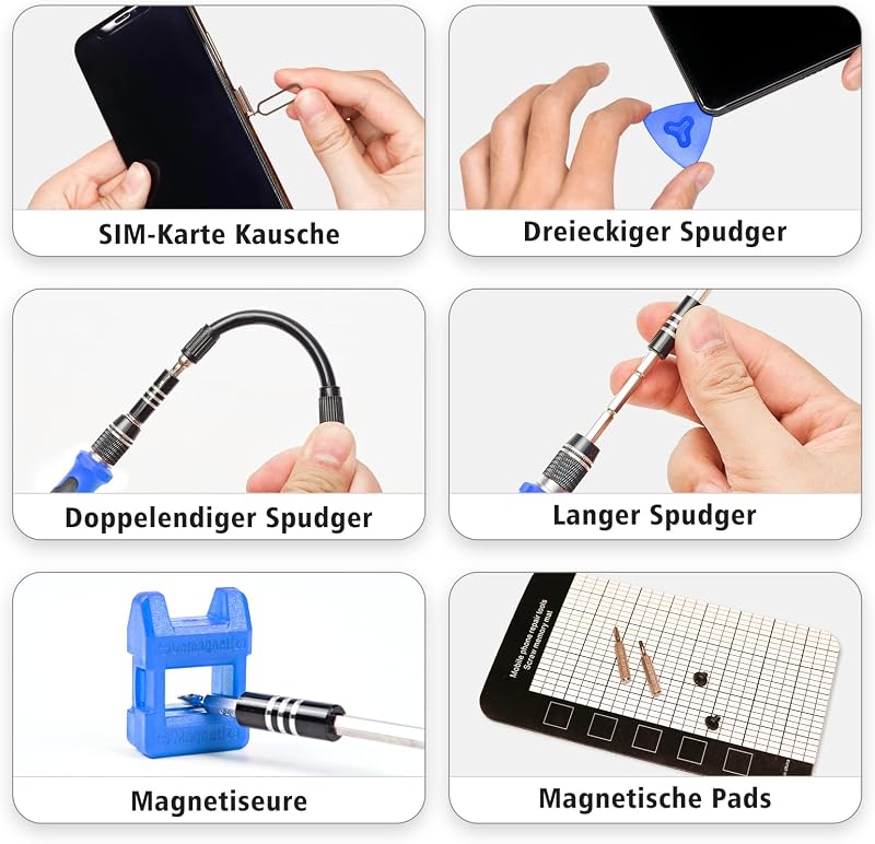 SHARDEN 122 az 1-ben Precíziós Csavarhúzó Készlet, Torx T2-T9 Bitekkel, Mágneses Fejjel, Telefon, Óra, PC, Szemüveg Javításhoz