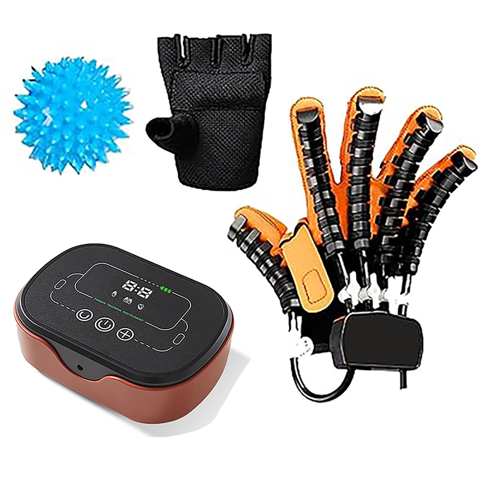 Fxnfxla Right Hand Rehabilitation Robot Gloves, Finger Exerciser Gloves, Stroke Hand Therapy Equipment, Finger Rehabilitation Trainer Robot Gloves With Strength Adjustment