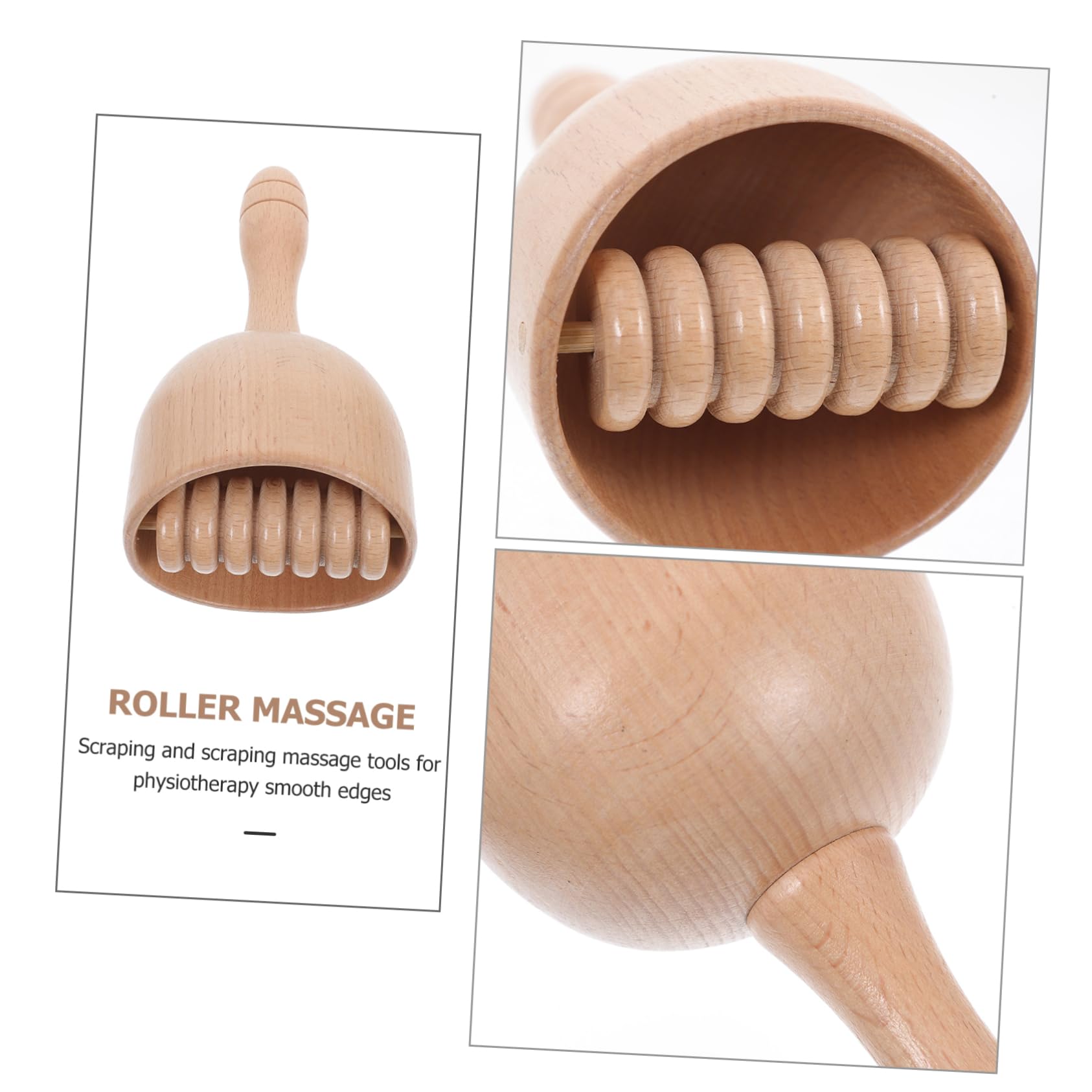 Anneome 2 Stücke Handheld Muscle Körper Massage Stick Holz Natürliche Für Home Office Reise