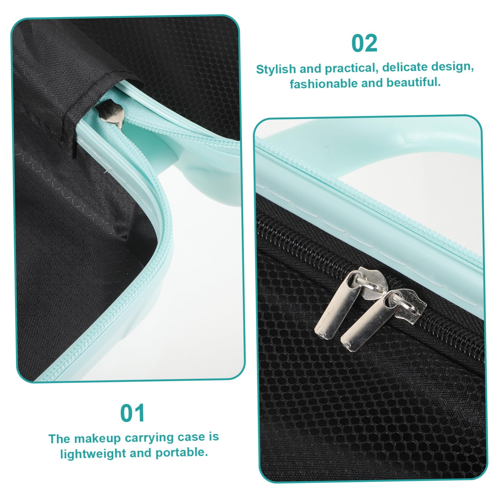 Walizka Kosmetyczna Makijaż Kolorze Niebieskim Przenośna Mini Walizka Podróżna dla Kobiet Organizer Kosmetyki z Dużą Pojemnością Elegancki Design Idealna Do Przechowywania