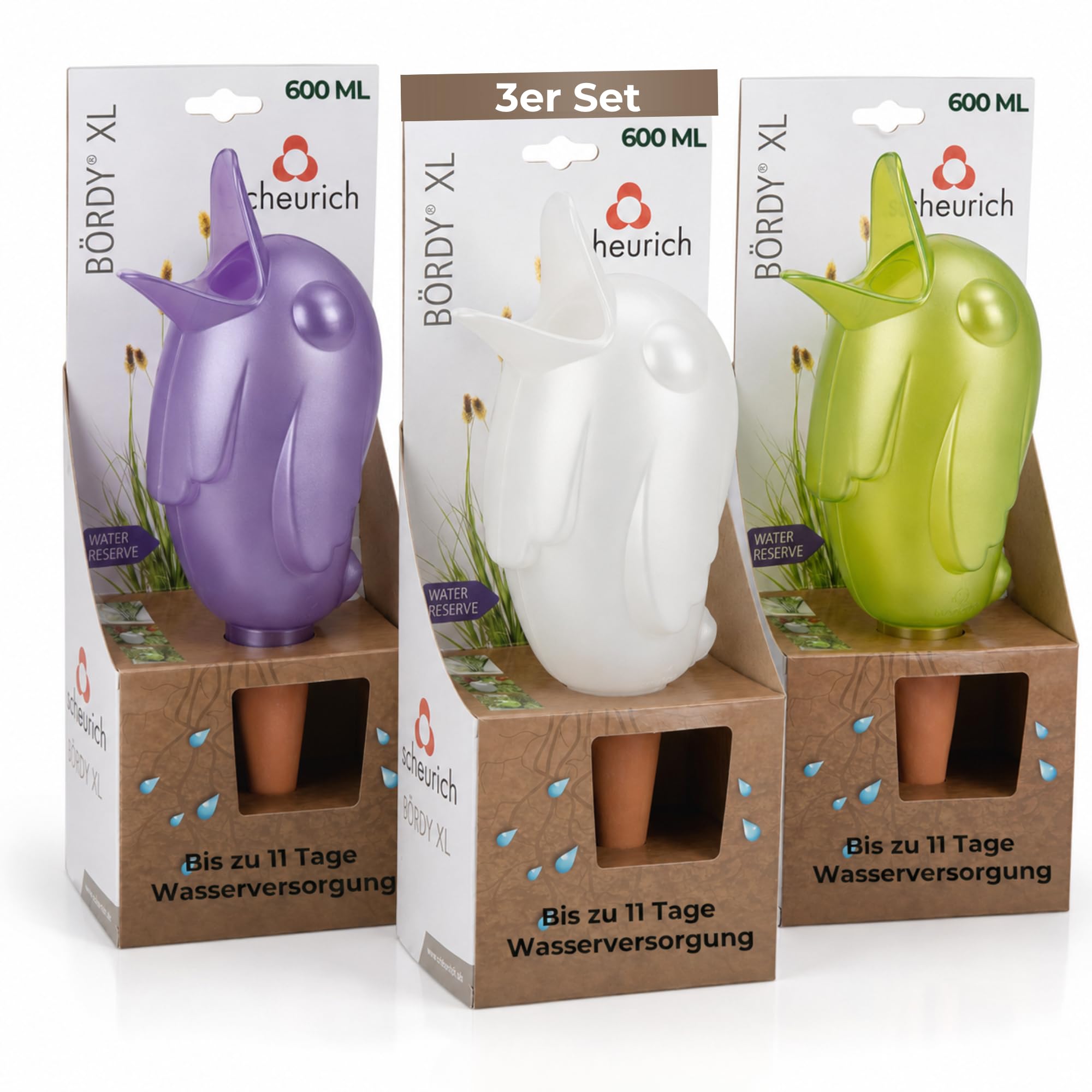 Lot de 3 fleurs d'arrosage boule d'arrosage Distributeur d'eau * bordy XL * – 29 cm/620ml