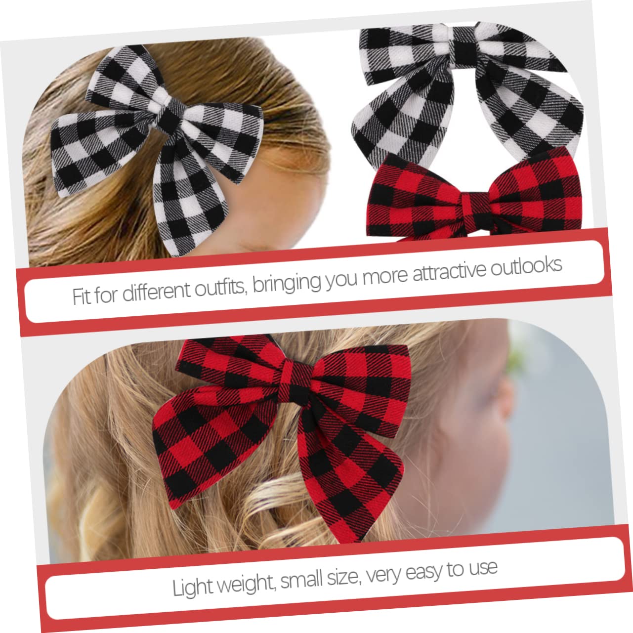 VICASKY 15pezzi Fermagli Per Fiocco Per Ragazze Di Stile Quadretti Accessori Decorativi Per Compleanni Feste e Occasioni Speciali