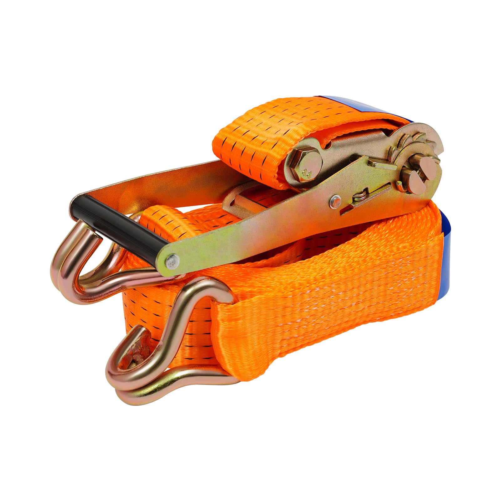 Spanngurte mit Haken, Ratschengurt 5CM x 6M, 10er Set，Orange | Belastbar bis 5000KG, Polyester, für Auto, Motorrad und Anhänger