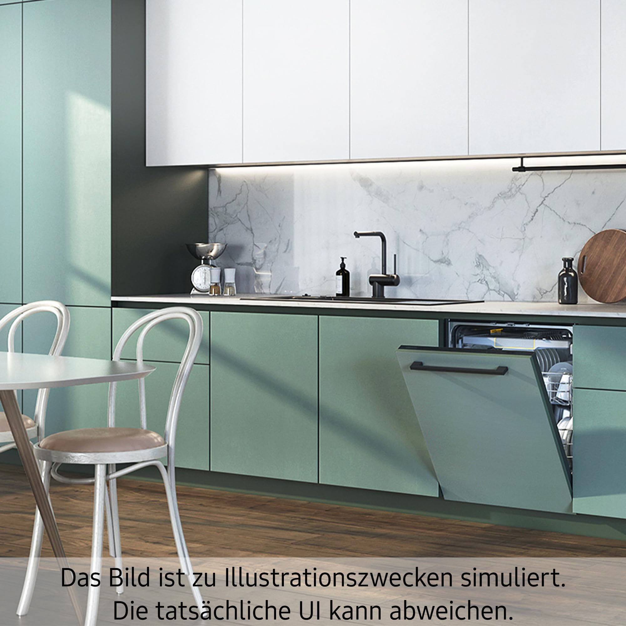 Samsung Unterbau-Geschirrspüler, 60 cm, EEK: A, 14 Maßgedecke, 7,9 l Wasserverbrauch, WaterJet Clean, SmartThings AI Energy Mode, 43 dB(A), Schwarz, DW60CG880UB1EG