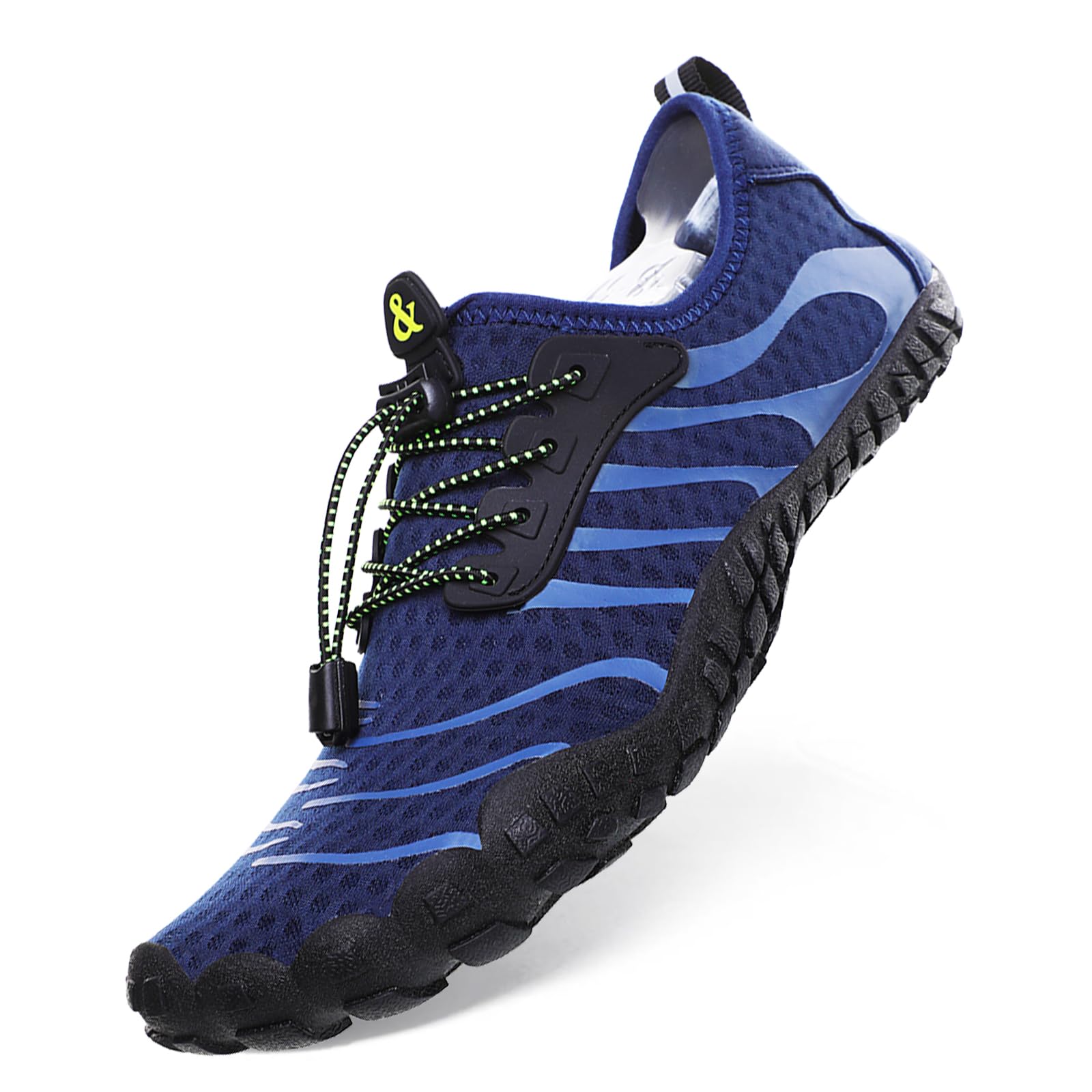 TMEOG Escarpines Hombre Mujer Zapatillas de Agua Secado Rápido Zapatos de Playa Barefoot Calzado Minimalista Zapatillas para Deporte Trail Natación y Acuáticos(40 EU,Azul)
