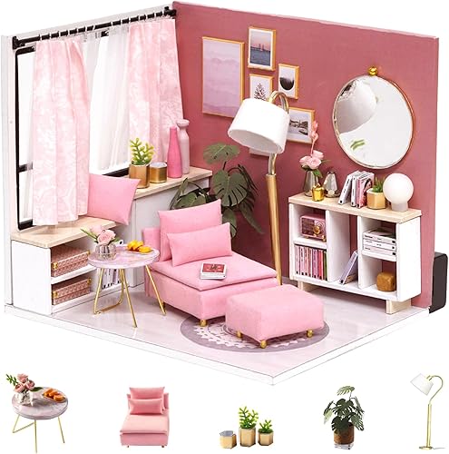 Miniatura 12 de Flever Casa de Muñecas en Miniatura Kit DIY para Casa Creativa con Muebles para Regalo Romántico de San Valentín (Historias de Flores)