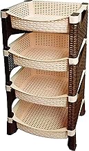 أرفف تخزين شانون راتان 4 رف من الوطنية، بلاستيك، متعدد الالوان