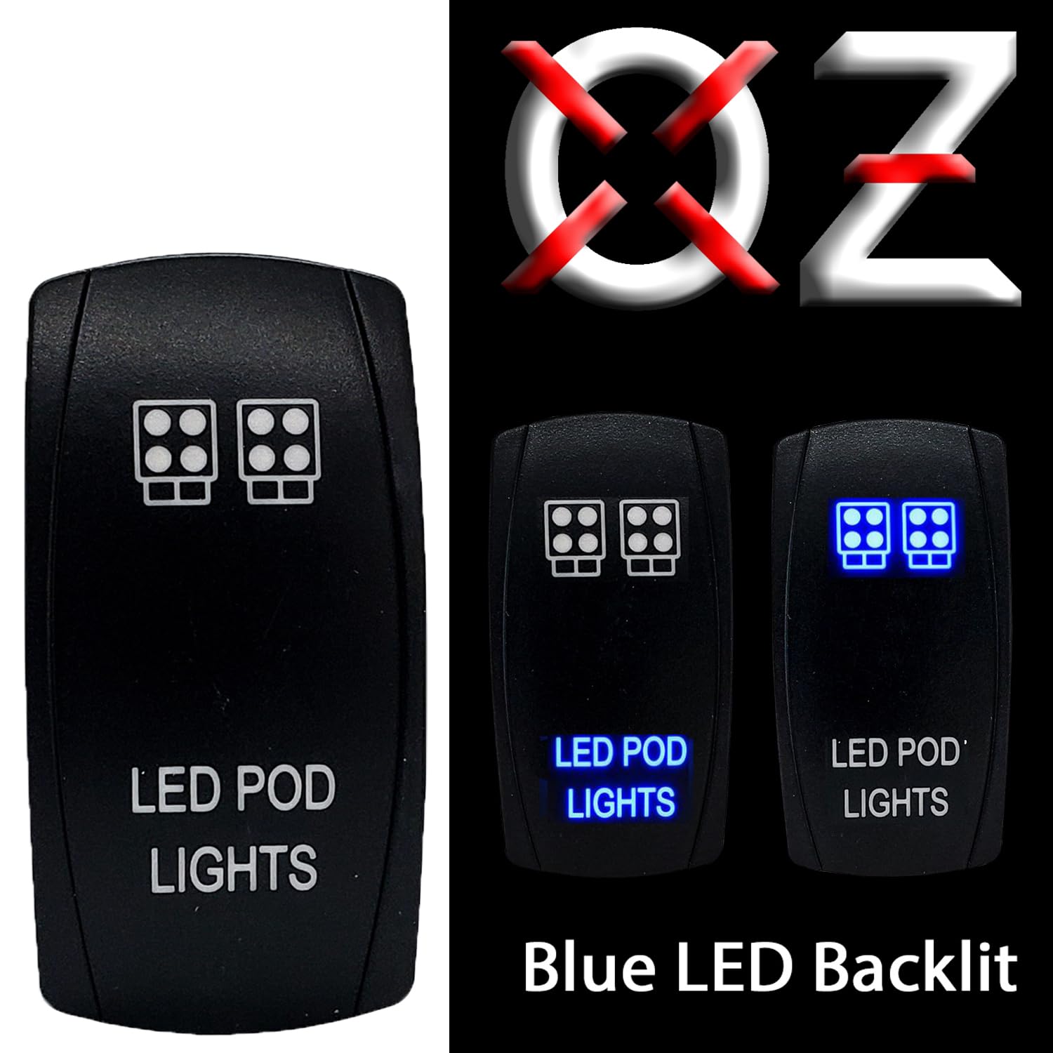 OZ-USA 10ft. Plug & Play Pulse Power Bus Bar Pug Wire Harness with LED POD Lights On/Off Rocker Switch Compatible with Polaris Xpedition XP ADV Ultimate Northstar Premium