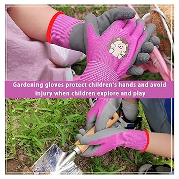 Guanti Da Lavoro Per Bambini - Morbidi, Traspiranti, Per Giardinaggio E Esterno (XXXS, Rosa)