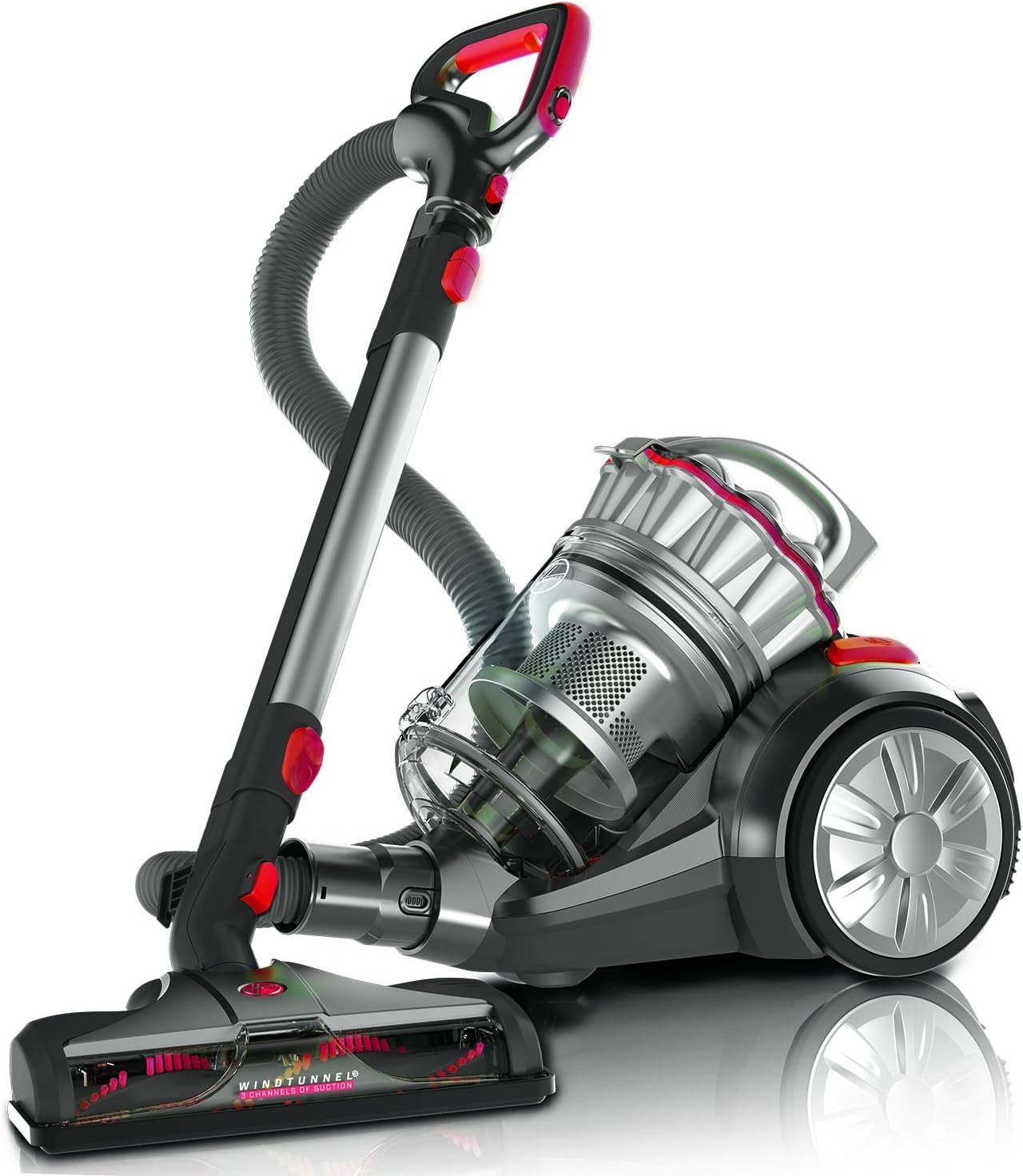 Hoover Pro Deluxe Bagless Canister Vacuum, Powered Nozzel, above Floor ...