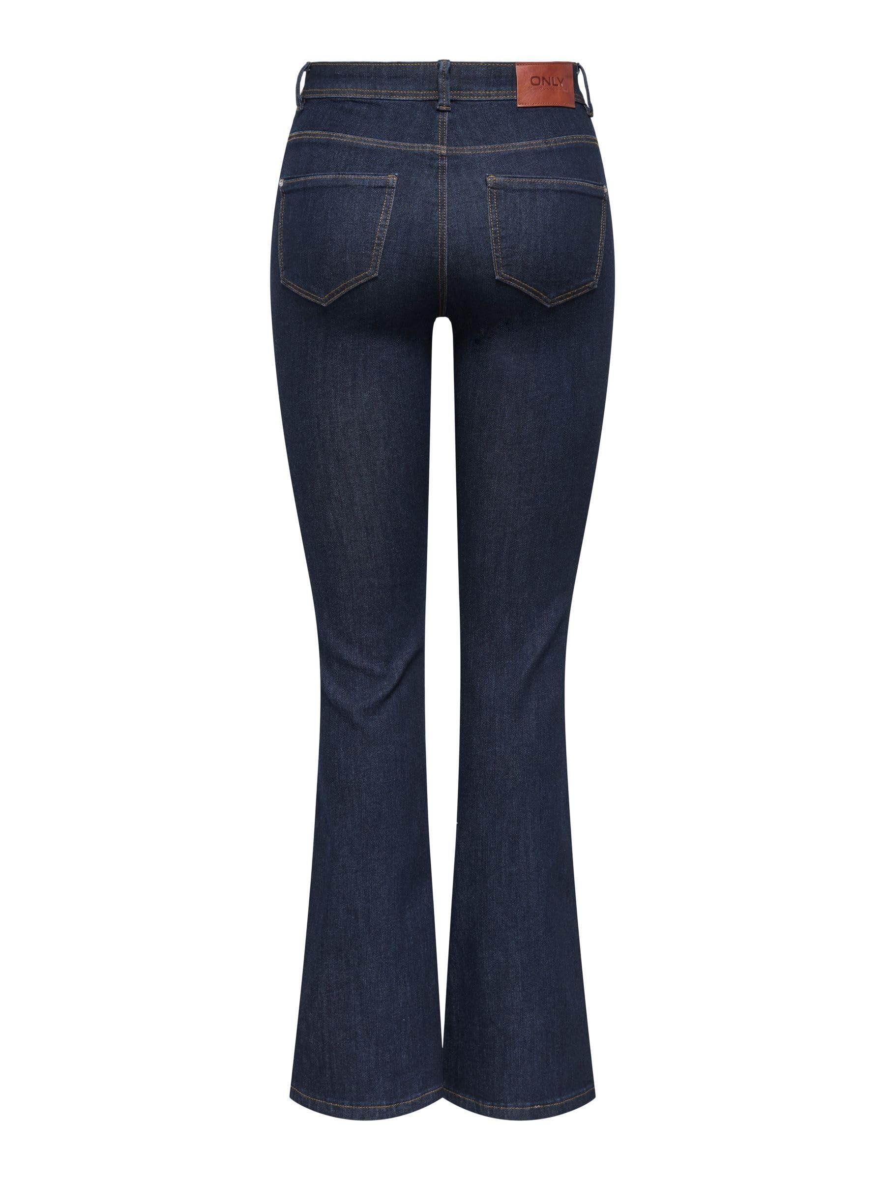 ONLY Onlwauw Life Hw Jeans acampanados DNM Noos para mujer