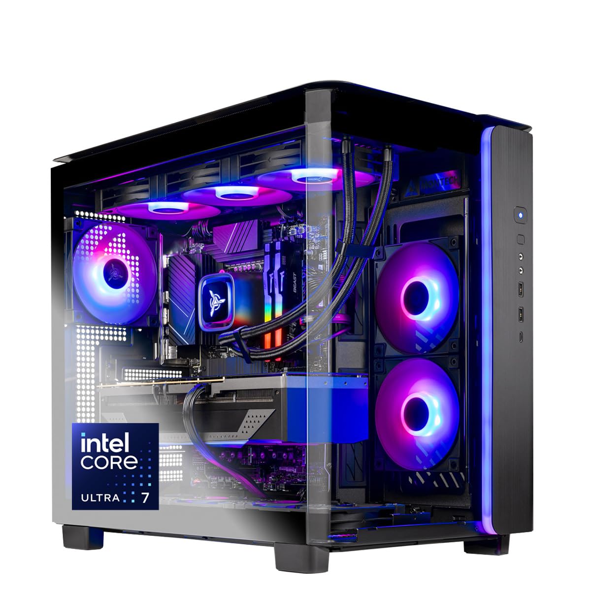 Skytech Gaming King 95 Desktop PC, Intel Ultra 7 265K 3.9 GHz(5.4 GHz), NVIDIA RTX 5070 12GB, Z890 Board, 1TB Gen4 NVMe SSD, 32GB DDR5 RAM 6000 RGB,