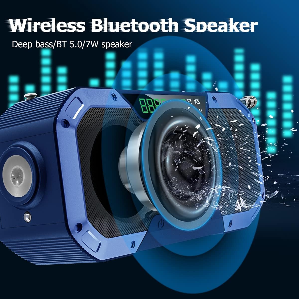 Hand Crank Emergency Weather Radio w/Bluetooth Speaker - IPX5 Waterproof NOAA AM FM Radio, 5000mAh Power Bank, Solar Radio Portable, Radio for Home Camping,SOS Alert,USB Cell Phone Charger, Flashlight : Electronics