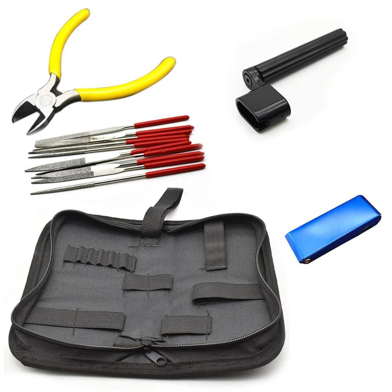 Kit Di Strumenti Per La Manutenzione Della Chitarr Kit Di Strumenti Per La Riparazione Di Chitarre Calibro Fresa Capotasto Sella Lima Per Lucidatura