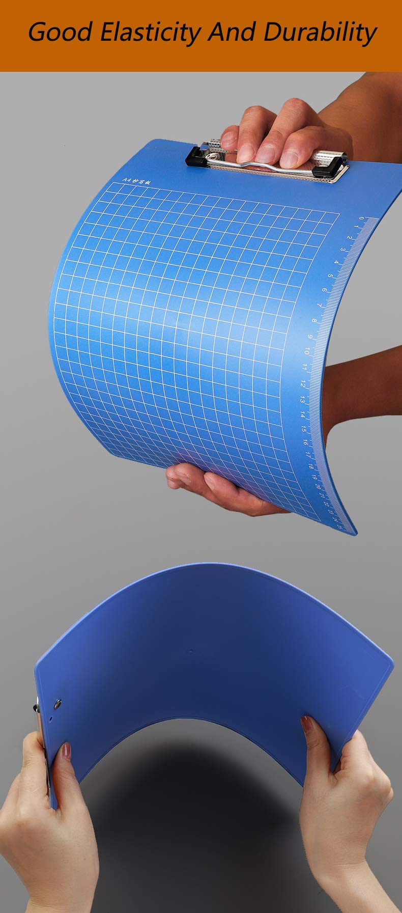 5 Pz Appunti in Plastica,Appunti A4 Porta Carta Promemoria Modulo per Documenti Lavagna per Scuola Azienda Affari Ufficio Ospedale Ristorante,Clip a Basso Profilo con Misure del Righello