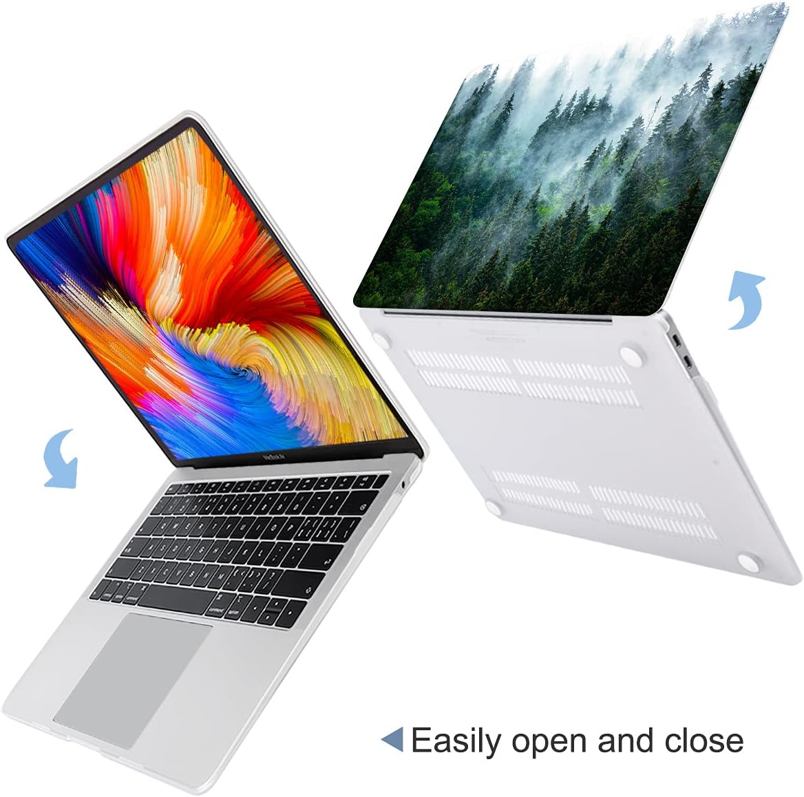 Crazy Deals May Chen for MacBook Air 13 inch Case 2020 2019 2018 Release A2337 M1 A1932 A2179, Frosted Rubberized Matte Hard Shell & Cover Keyboard Cover for MacBook Air 13 Retina Display and Touch ID, Forest