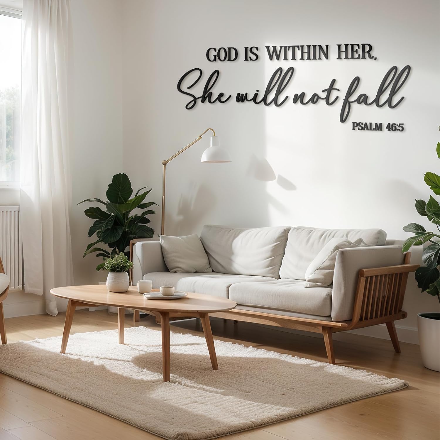 AceOrbit Bible Verse Wall Art 3D Wooden Letters Scripture Sign Her