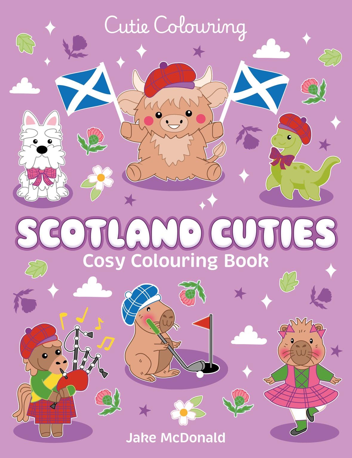 Scotland Cuties Colouring Book: The Relaxing Cosy Colouring Book Full of Iconic Scottish Sights