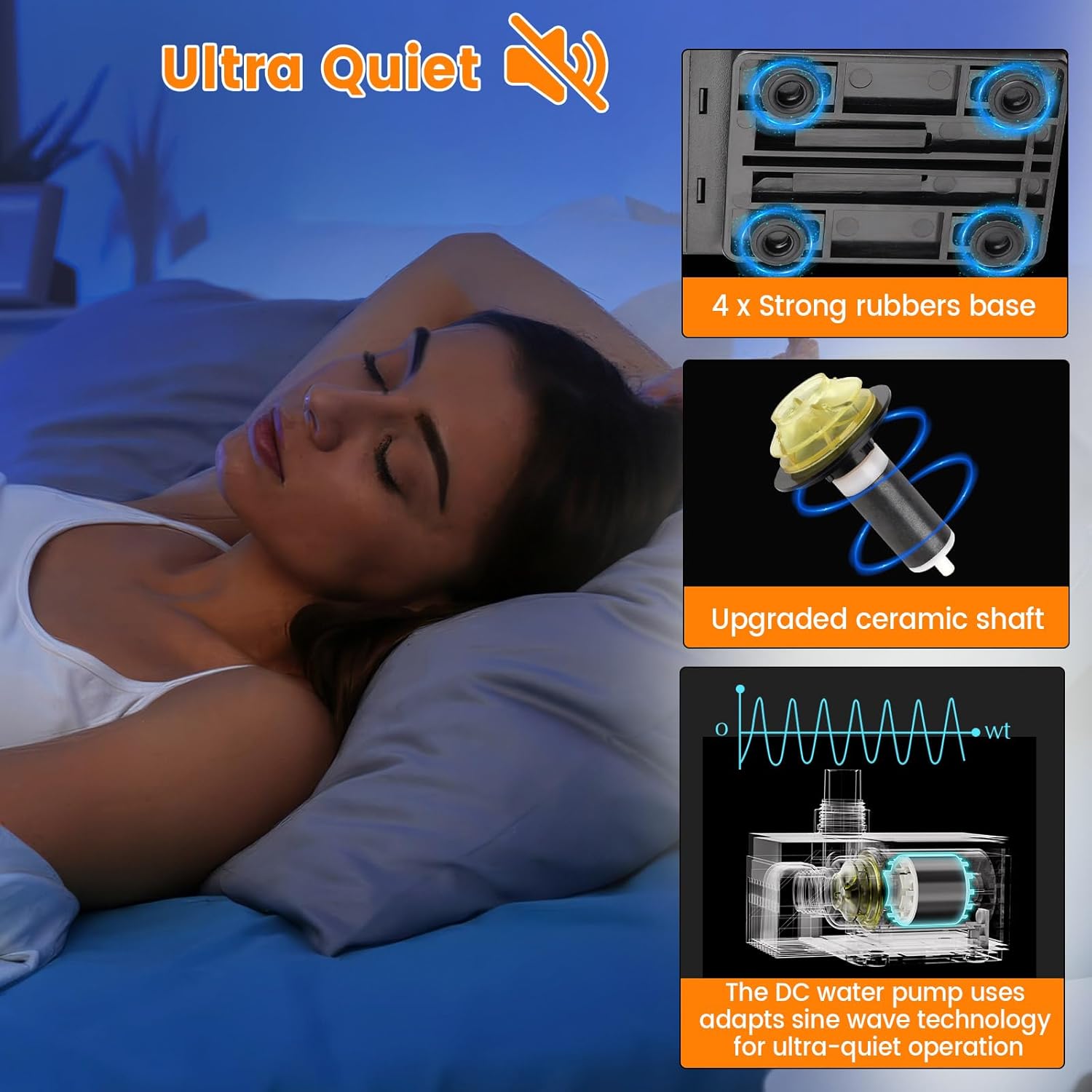 hygger 530GPH Aquarium Water Pump with Intelligent Controller, DC 24V Ultra Quiet Powerhead, Powerful Return Pump for Fish Tanks, Aquariums, Ponds, Fountains, Sump, Hydroponics (20W, 10ft)