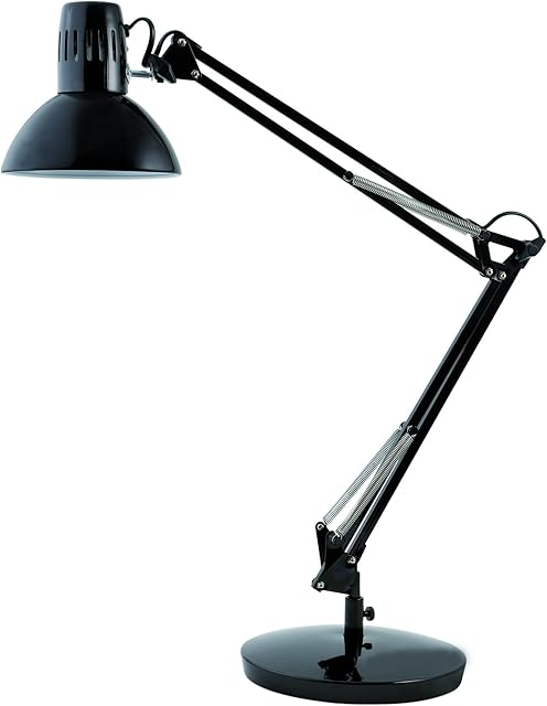 Alba Architect Double Arm Desk Lamp, Black (ARCHI N)