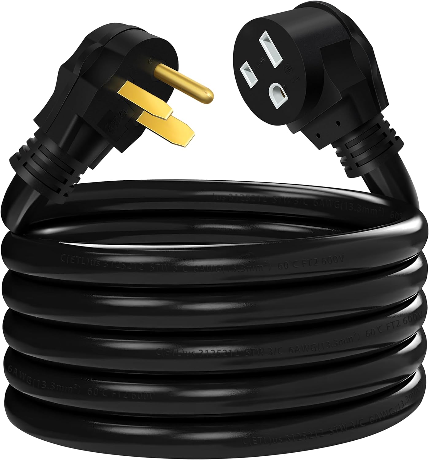 Welding Cord 6 AWG, 10FT, Welding Extension Cords 50 amp, 125V/250V Welding Power Cord NEMA 6-50P to NEMA 6-50R