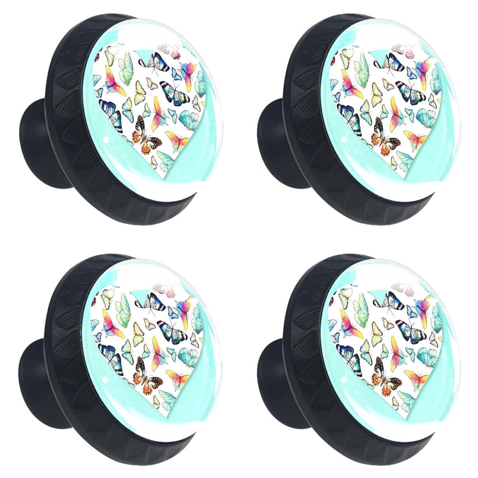 Boutons de tiroir ronds cristal vert 30 mm poignée meuble cuisine