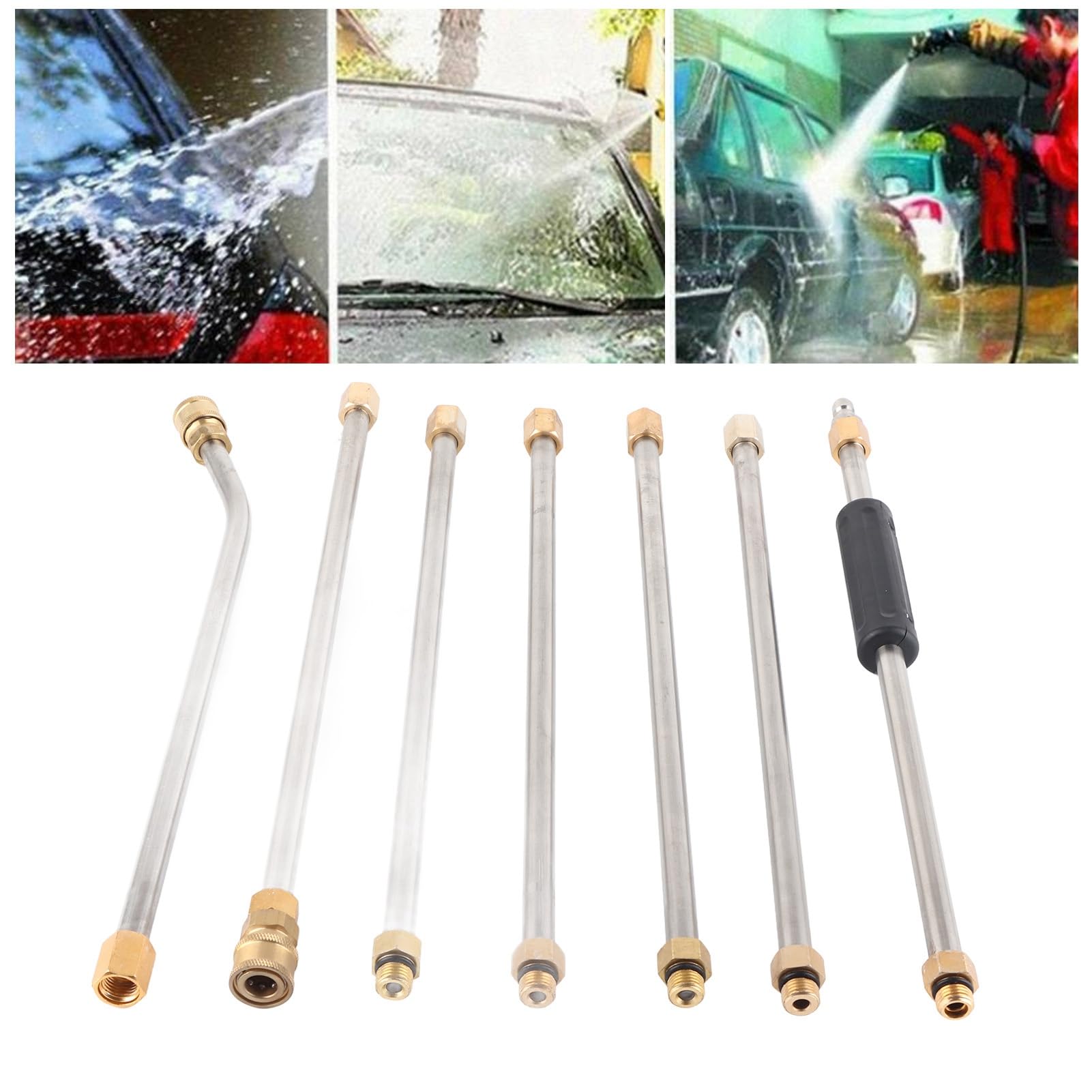 Pressure Washer Extension Wand Kit with 5 Nozzle Tips for Garden Lawn Irrigation