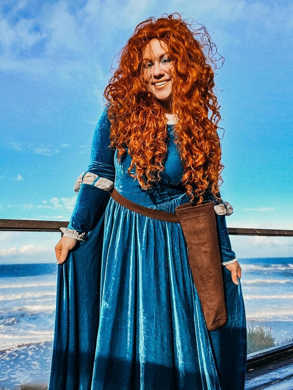 DAZCOS US Size Adult Princess Cosplay Costume Renaissance Medieval Dress with Quiver for Christmas - Image 5