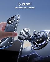 andobil MagSafe Mágneses Autós Telefontartó Kerek Szellőzőrácshoz - 20 Erős Mágnessel, Mercedes Benz, Audi Kompatibilis, 360° Forgatható, iP 5