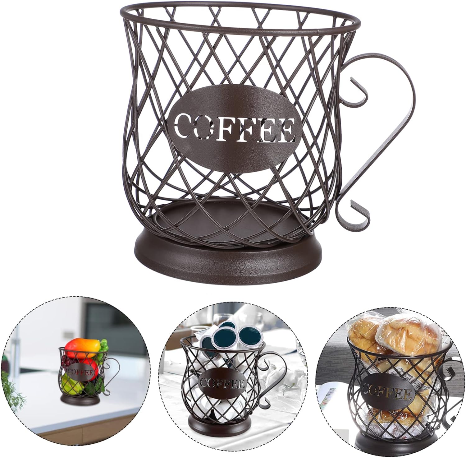 Cup Holder Coffee Storage Organizer Basket Coffee Capsule Holder for Kitchen Counter and Home Use