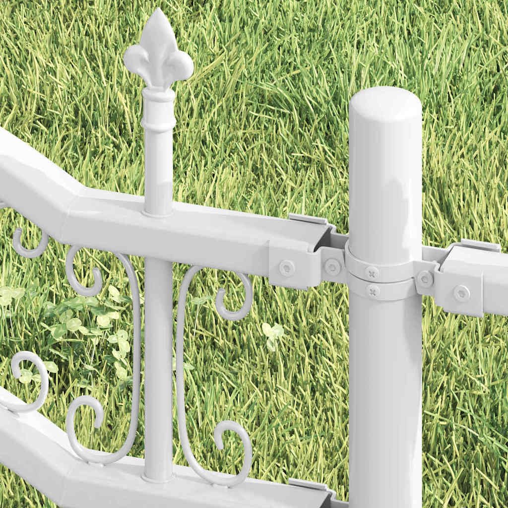 Generico Recinzione per Giardino Bianco 140 cm,Articoli di ferramenta,Barriere e recinzioni,Pannelli per recinzioni-42003974