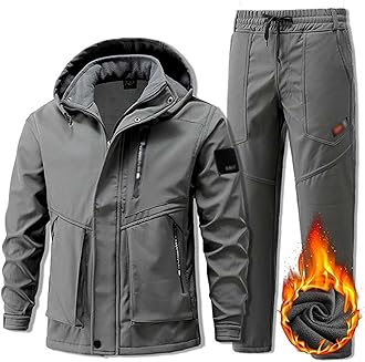 Men's Winter Ski Suit Set - Windproof, Waterproof, Warm Thick Snow Jacket and Pants for Outdoor Skiing and Snowboarding