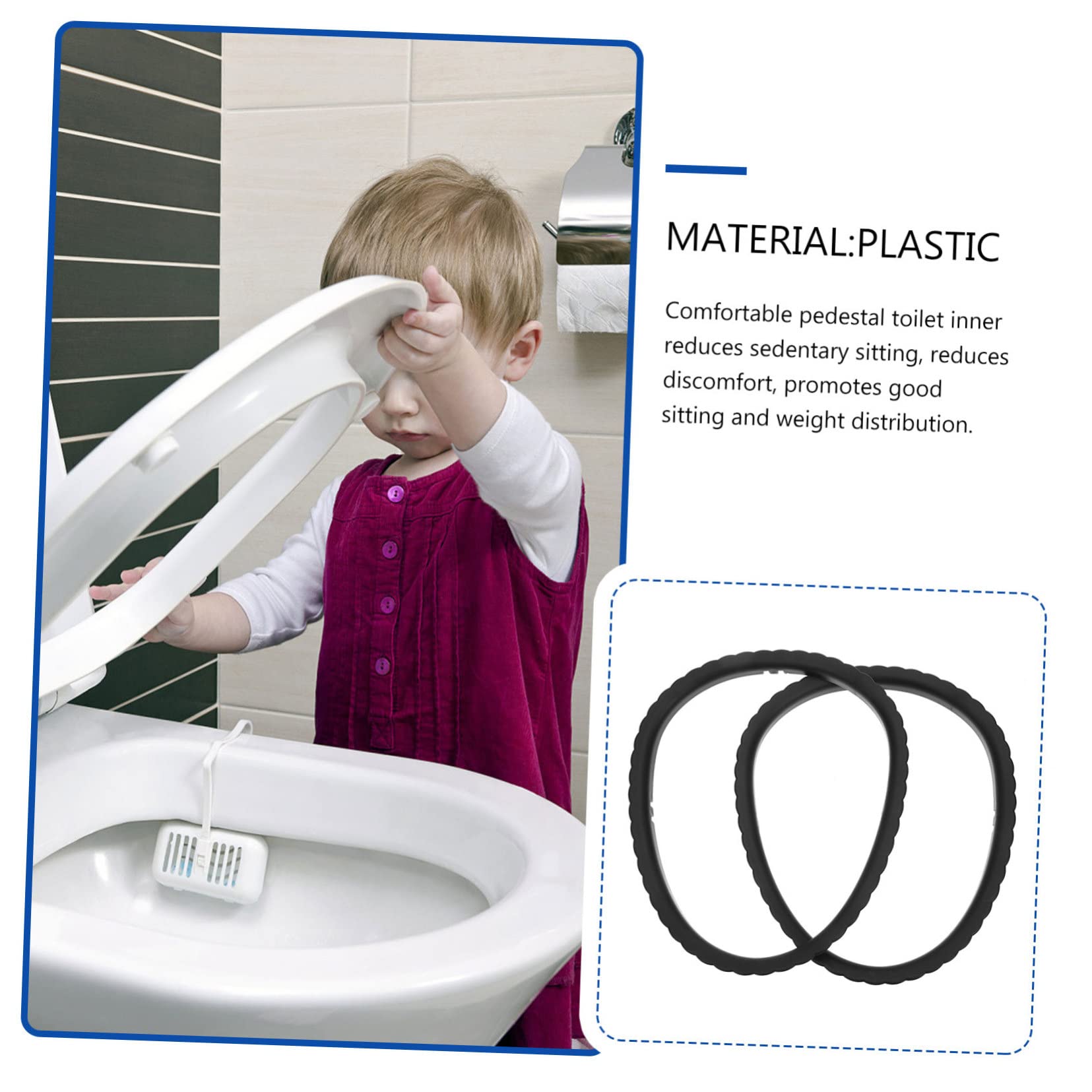 HOMSFOU 8piezas Anillo Fijador Para Bolsas De Silla De Inodoro Para Ancianos De Accesorios Para Comodidad y Seguridad El Baño Para Mayores y Movilidad Reducida