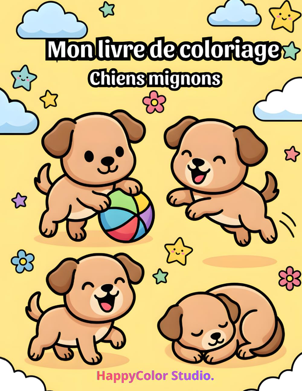 Mon livre de coloriage chiens mignons
