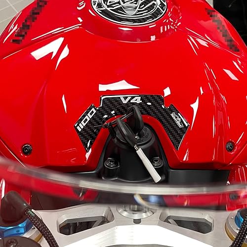 Miniatura 5 de Motorcycle 3D Stickers Compatible with Ducati Panigale V4 and V4S 2022. Ignition Key Zone Protection from Impact and Scratches. Resin Stickers -