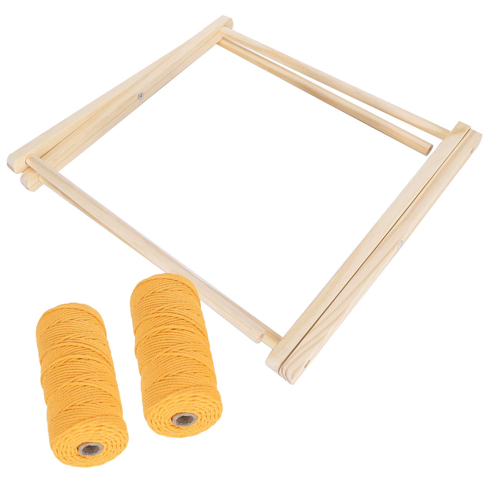 Porte-revues Boho, Panier de Rangement élégant, Porte-revues pour la Décoration de la Maison, Cadre en Bois Poli de 35cm