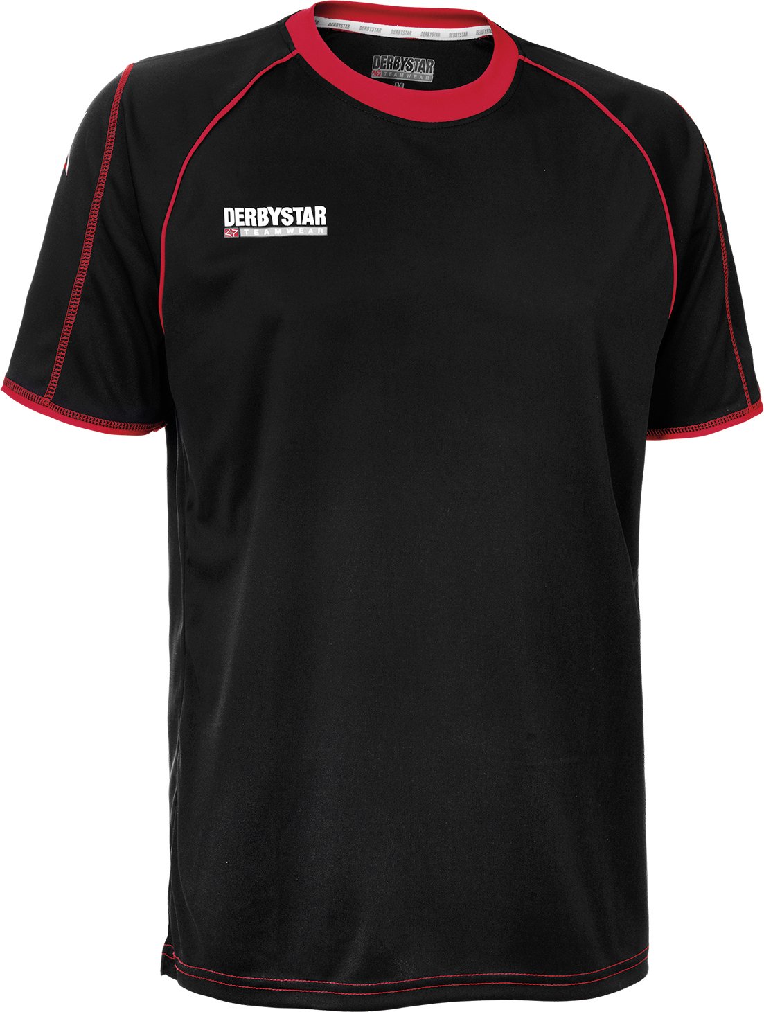 Derbystar Energy Short Sleeved Sports Jersey - Black/Red, 116/128 cm