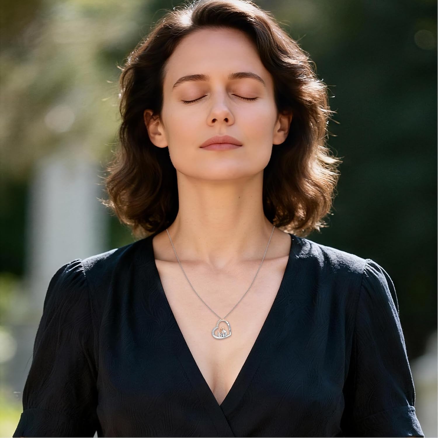 Fenthring Valentines Day Necklace for Women Couples I Love You Necklace Heart Pendant Jewelry Sterling Silver Valentines Day Gifts for Her - Image 9