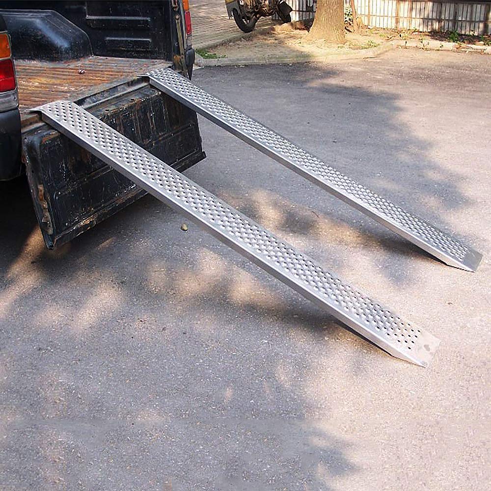 Uisebrt - Rampa de entrada de acero galvanizado para cargar motocicletas, remolques, caravanas, coches