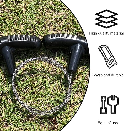 Miniatura 3 de Motosierra de bolsillo, sierra de alambre, sierra de cuerda, equipo de supervivencia al aire libre de emergencia, sierra de mano de cadena plegable