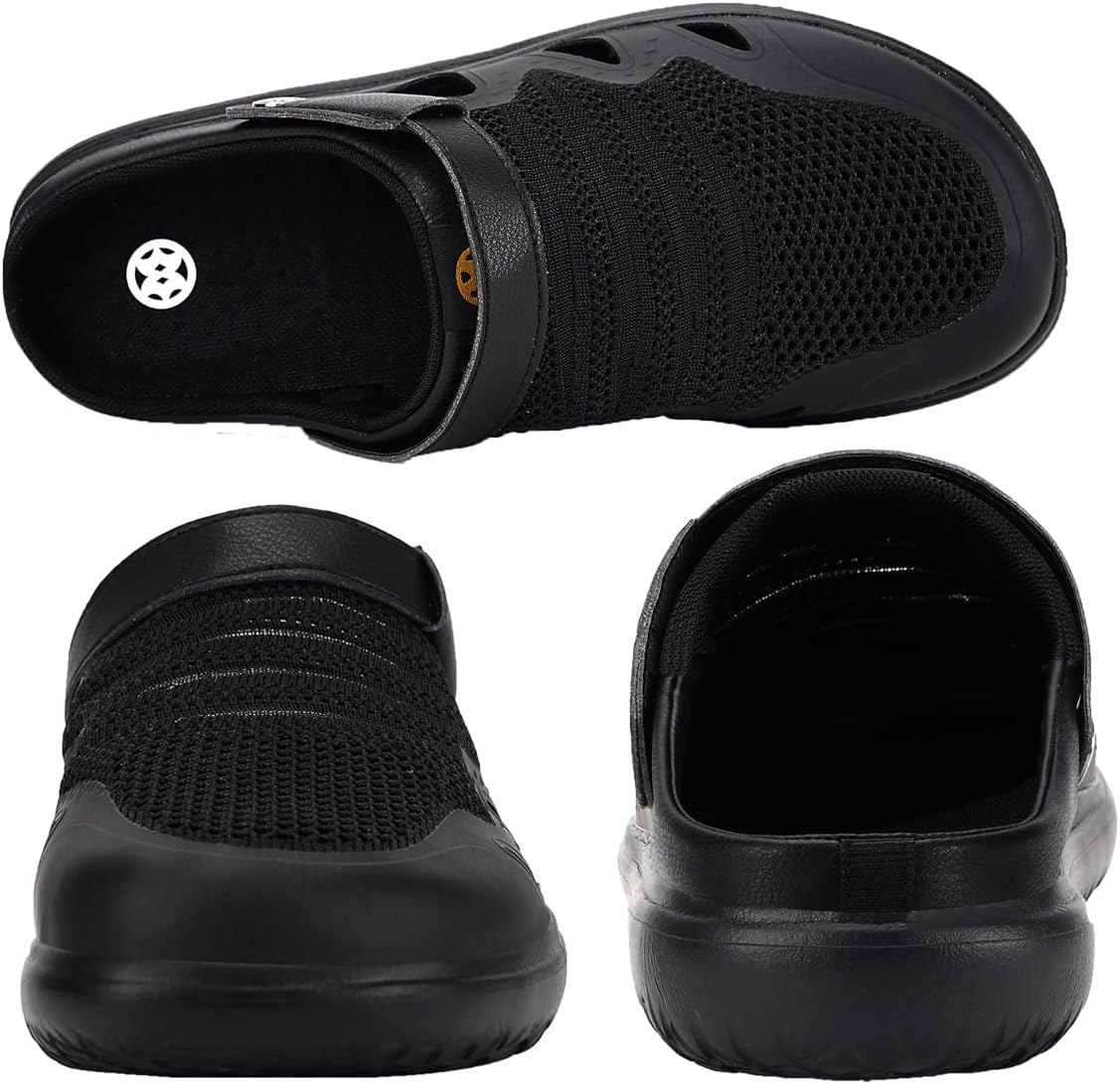 Men's Women's Clogs Garden Shoes Slip On Sandals Breathable Summer Orthotic Walking Slippers with Plantar Fasciitis Soles
