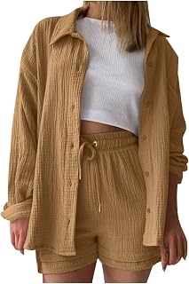 Conjunto de pijama de neopreno para mujer, de manga larga, plisado, de cintura alta, con cordón, talla grande, a la moda, para el tiempo libre