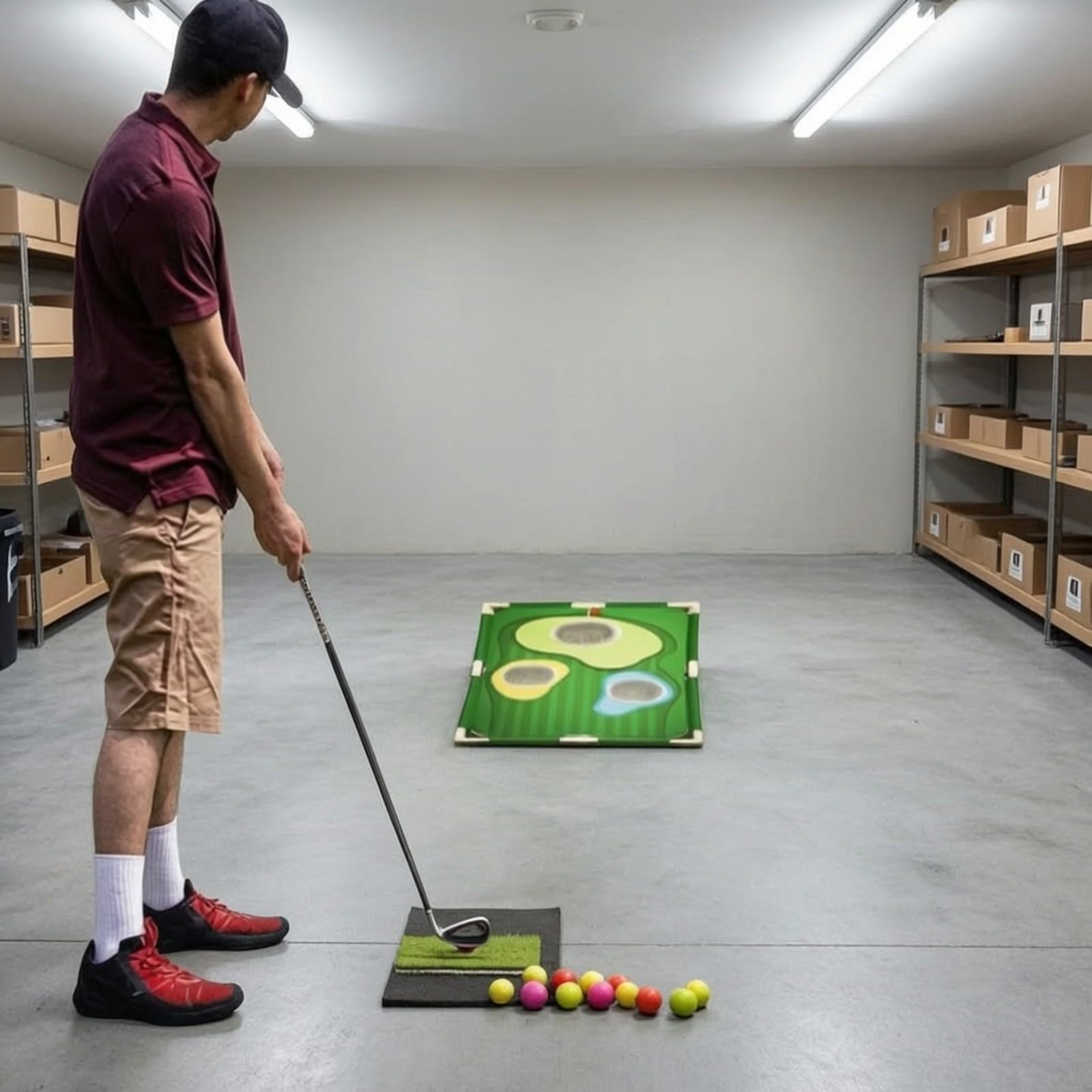 Golf-Putting-Matte mit Zielscheiben