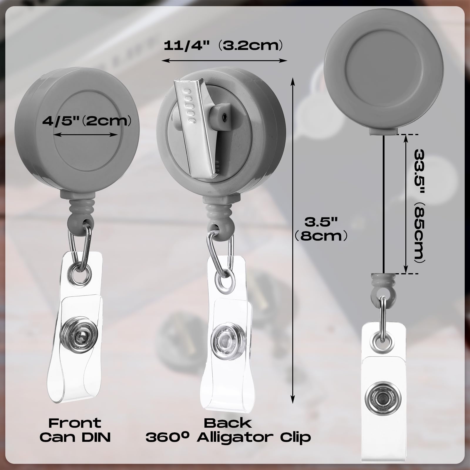 Badge Reel Packaging Kit - 40 Display Cards & Clear Bags For Alligator & Belt Clip Reels