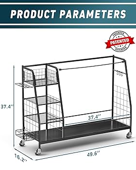 Amazon | ガレージ用ゴルフバッグ収納ラック - トリプルゴルフ