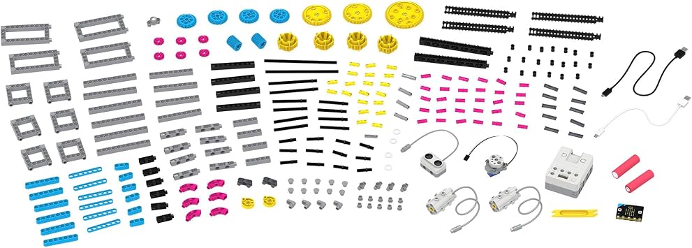 Thames & Kosmos Robotics Workshop with Micro:Bit, STEM Learning and Experiment Kit, Coding and Programming Kit for Adults and Kids, Utilises MakeCode App to Learn Python and JavaScript, Ages 8+