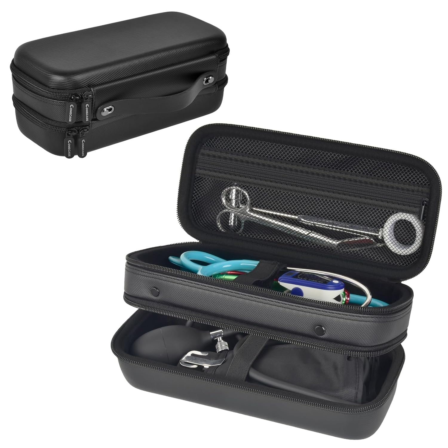 COMECASE Stethoscope Case for Littmann Classic III, Hard Nurse Organizer | Double-Layer Layout Keeps Your Stethoscope, Penlights and Daily Medical Tools Separated for Work