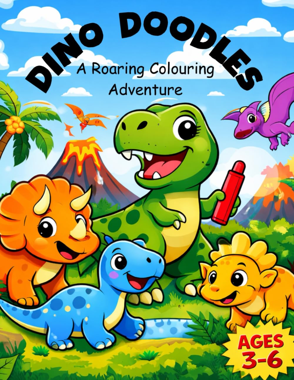 Dino Doodles: A Roaring Colouring Adventure