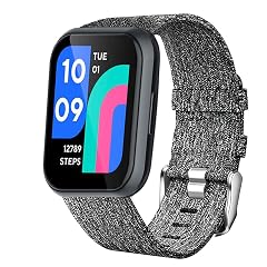 Lamshaw Compatible for Wyze Watch 47mm Band Breathable Nylon Woven Fabric Replacement Accessory Strap Compatible for Wyze Watch