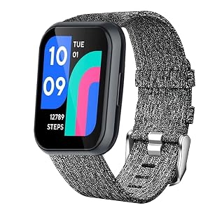 Lamshaw Compatible for Wyze Watch 47mm Band Breathable Nylon Woven Fabric Replacement Accessory Strap Compatible for Wyze Watch